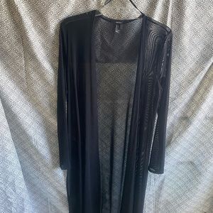 NWOT Forever 21 Sheer Black Cardigan/ Cover Up